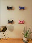 These shelves allow for the display of many items around the home or office.  We have pictures that show our shelves diplaying artwork, sunglasses, gaming controllers, books and more.  Our shelves add a decorative touch to any space..