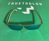 The Chimera - Green Polarized Lenses - Stainless Steel Frame - Layered Bamboo Legs