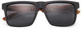 The Werewolf - Grey Polarized Lenses - Matte Black Frame - Layered Tigerwood Legs